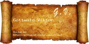 Gottwald Viktor névjegykártya